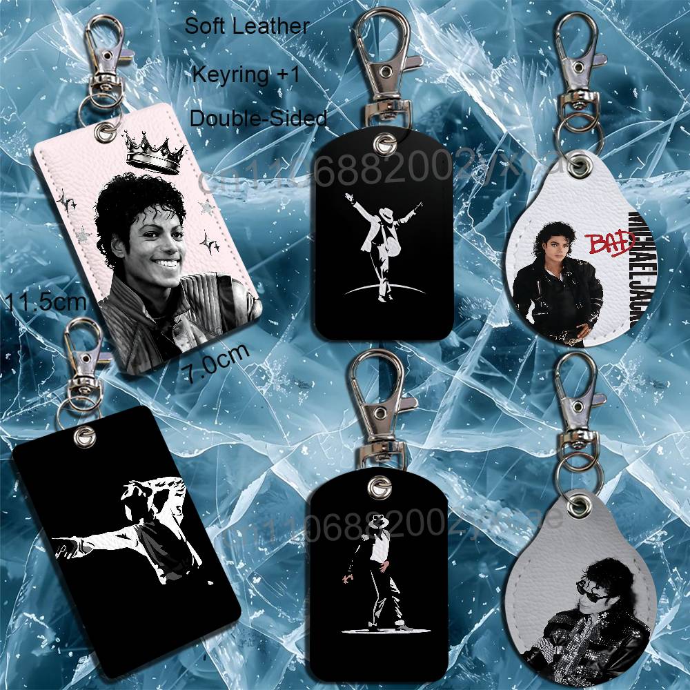 Lanyard Badge Holder - MJ Gantungan Kunci Kulit Michael Jackson