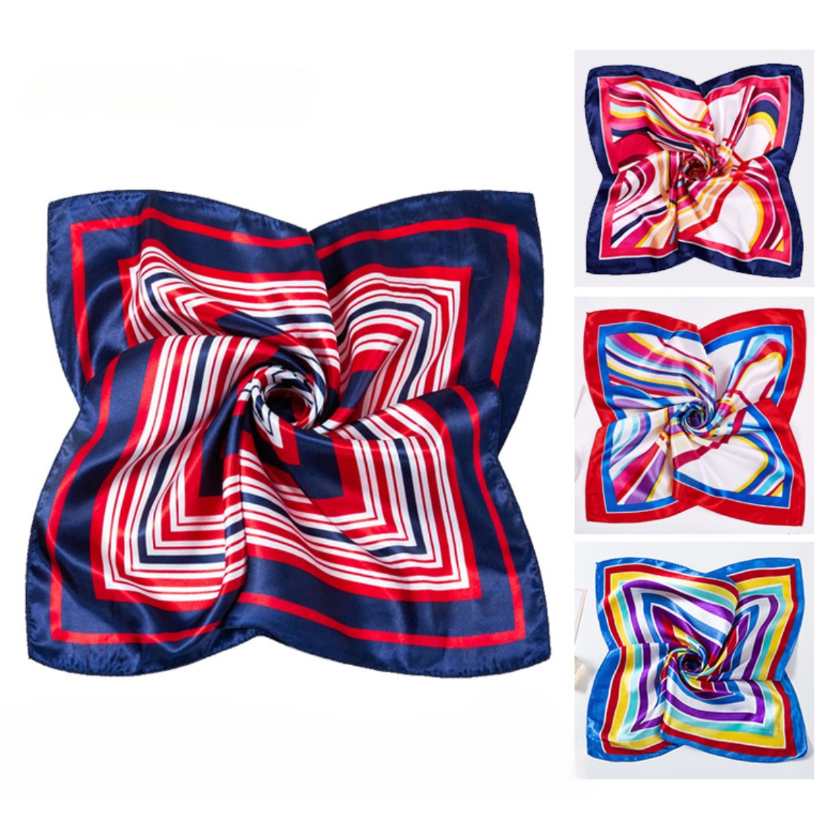 Silk Neck Scarf - 50*50cm syal syal sutra persegi mode