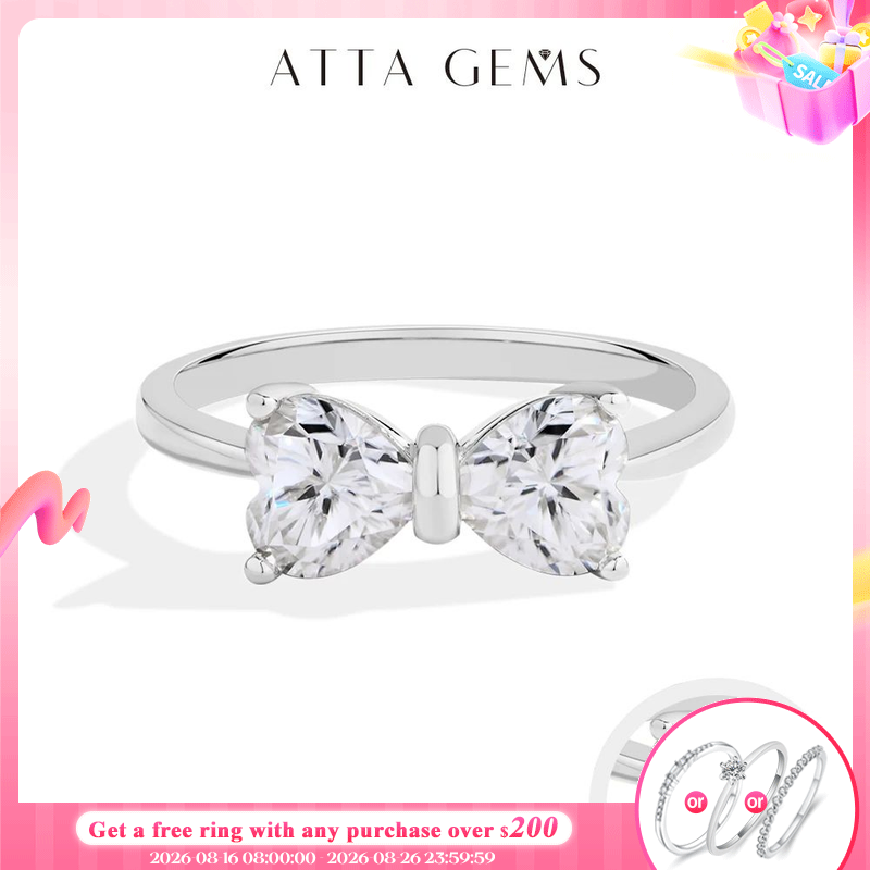 Tie Clip Silver - ATTAGEMS Cincin Moissanite Perak Sterling 925