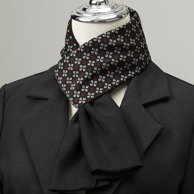 Ascot Neck Scarf - Syal Pria Imitasi Sutra, Syal Leher