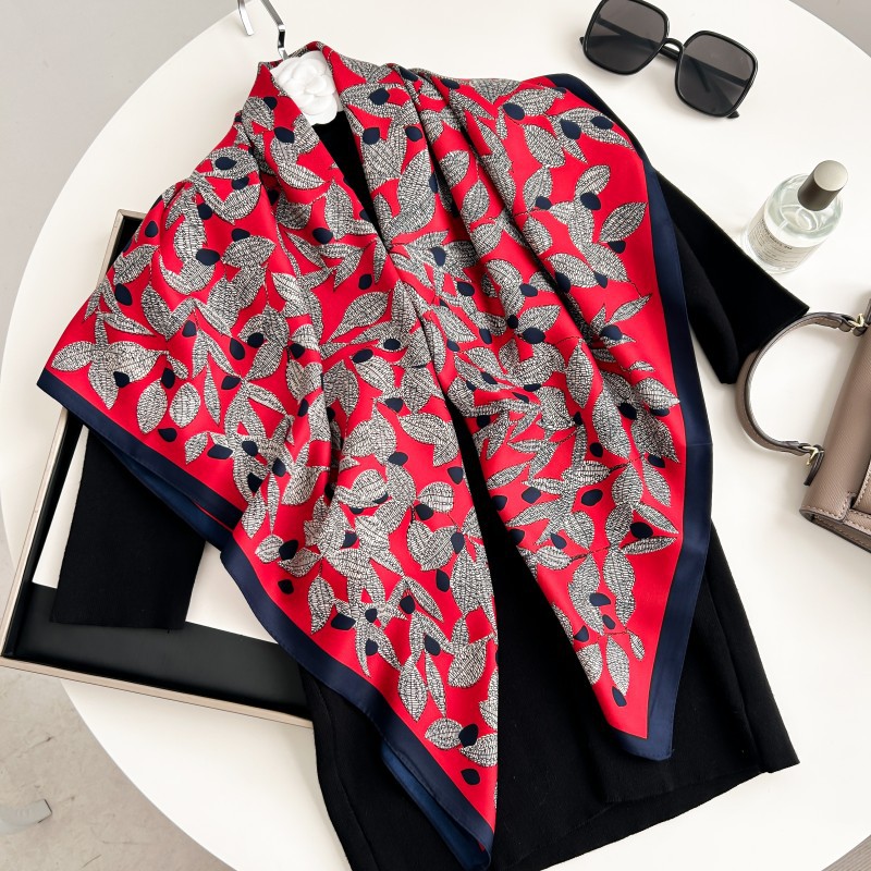 Syal Persegi 90cm Berkualitas  - Silk Neck Scarf ulasan dan harga