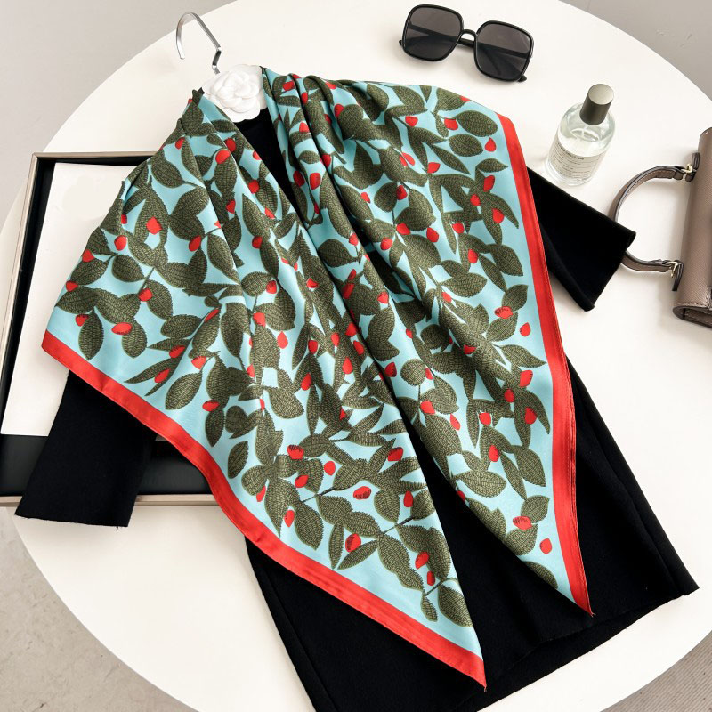 Syal Persegi 90cm Berkualitas  - Silk Neck Scarf ulasan dan harga