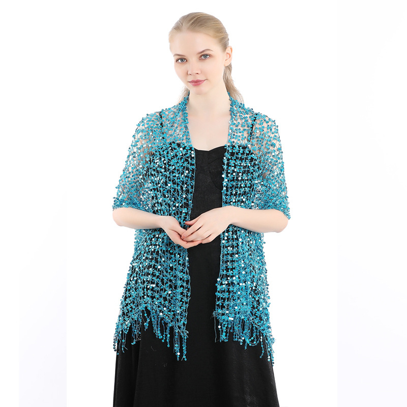 Selendang Rumbai Payet Eropa d - Stole Wedding Shawl ulasan dan harga