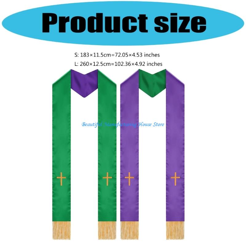 E56A 2 Buah Syal Pendeta Dapat - Stole Wedding Shawl ulasan dan harga