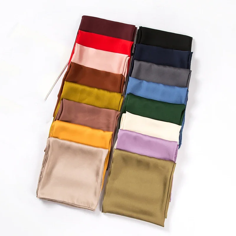 Syal Satin Wanita 70cm Warna S - Silk Neck Scarf ulasan dan harga