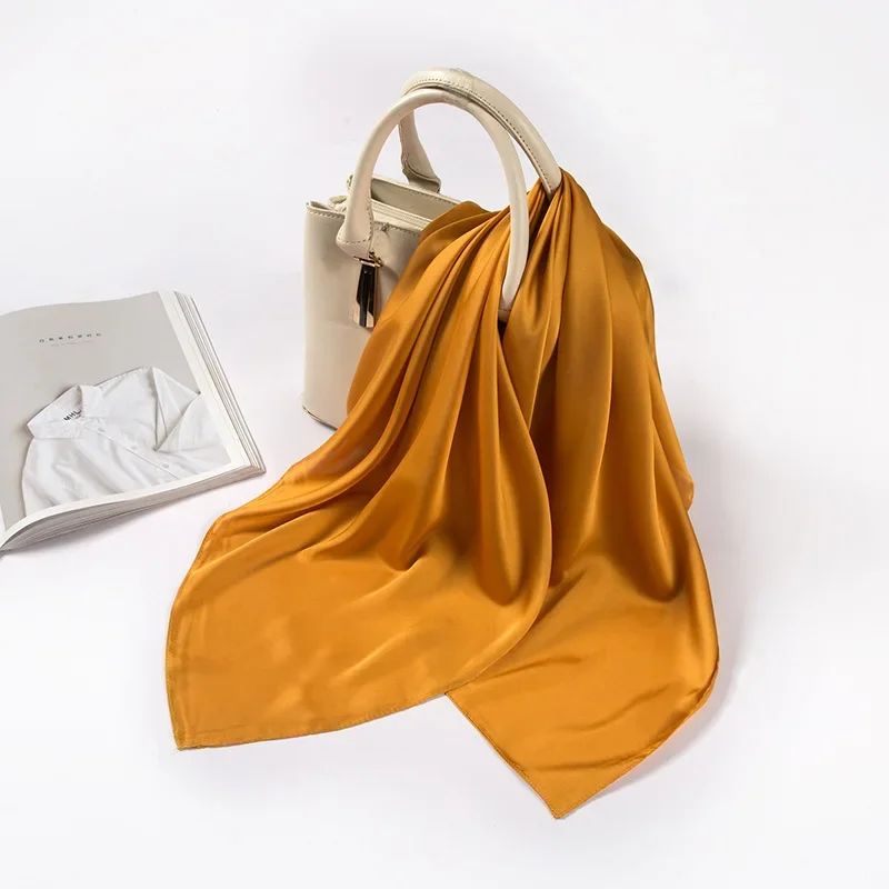 Syal Satin Wanita 70cm Warna S - Silk Neck Scarf ulasan dan harga