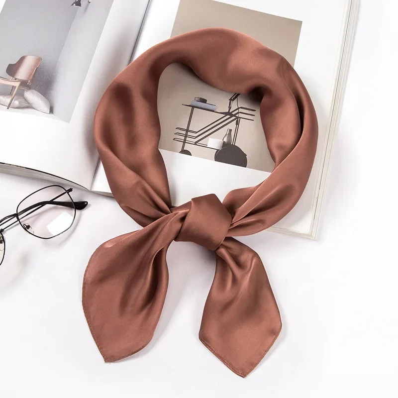 Syal Satin Wanita 70cm Warna S - Silk Neck Scarf ulasan dan harga