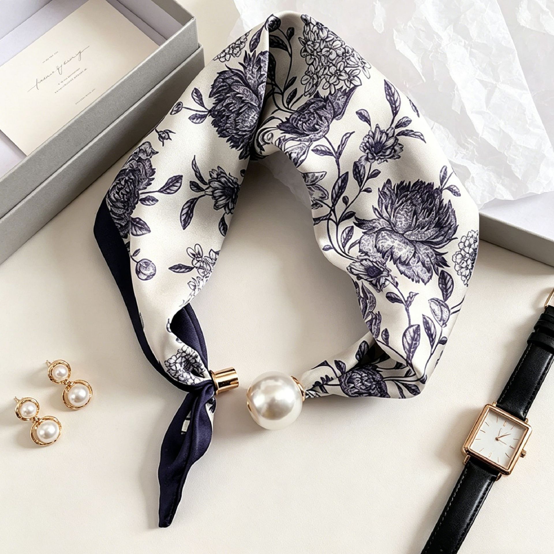 Syal Magnetik Mutiara Ksatria  - Ascot Neck Scarf ulasan dan harga