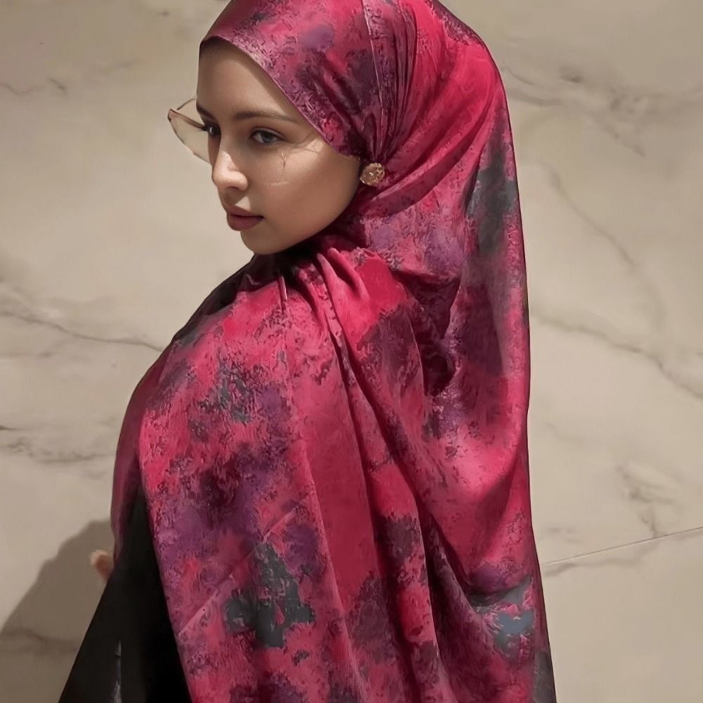 Selendang Satin Ombre Elegan,  - Bandana Cotton ulasan dan harga