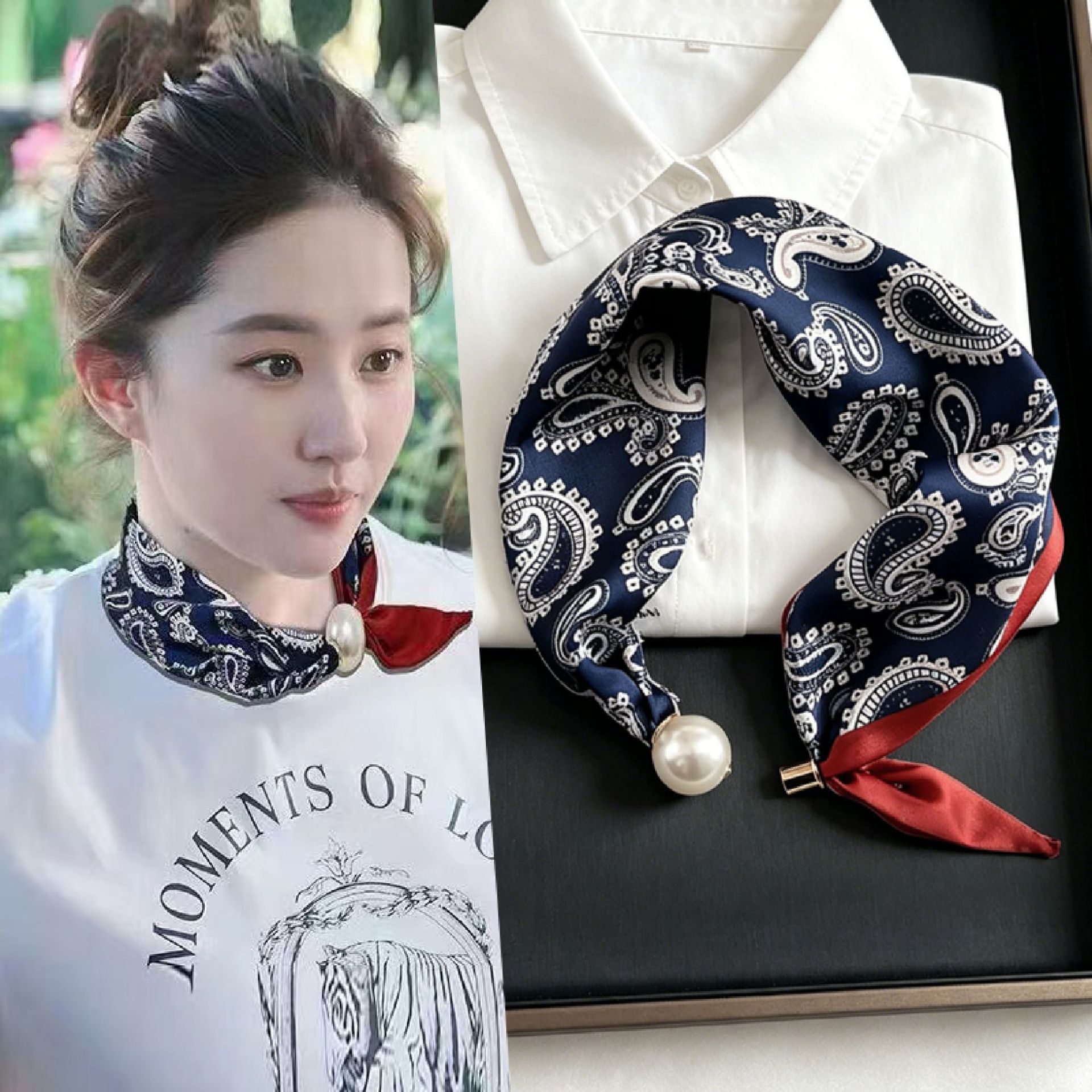 Syal Gesper Magnetik Ekor Muti - Ascot Neck Scarf ulasan dan harga