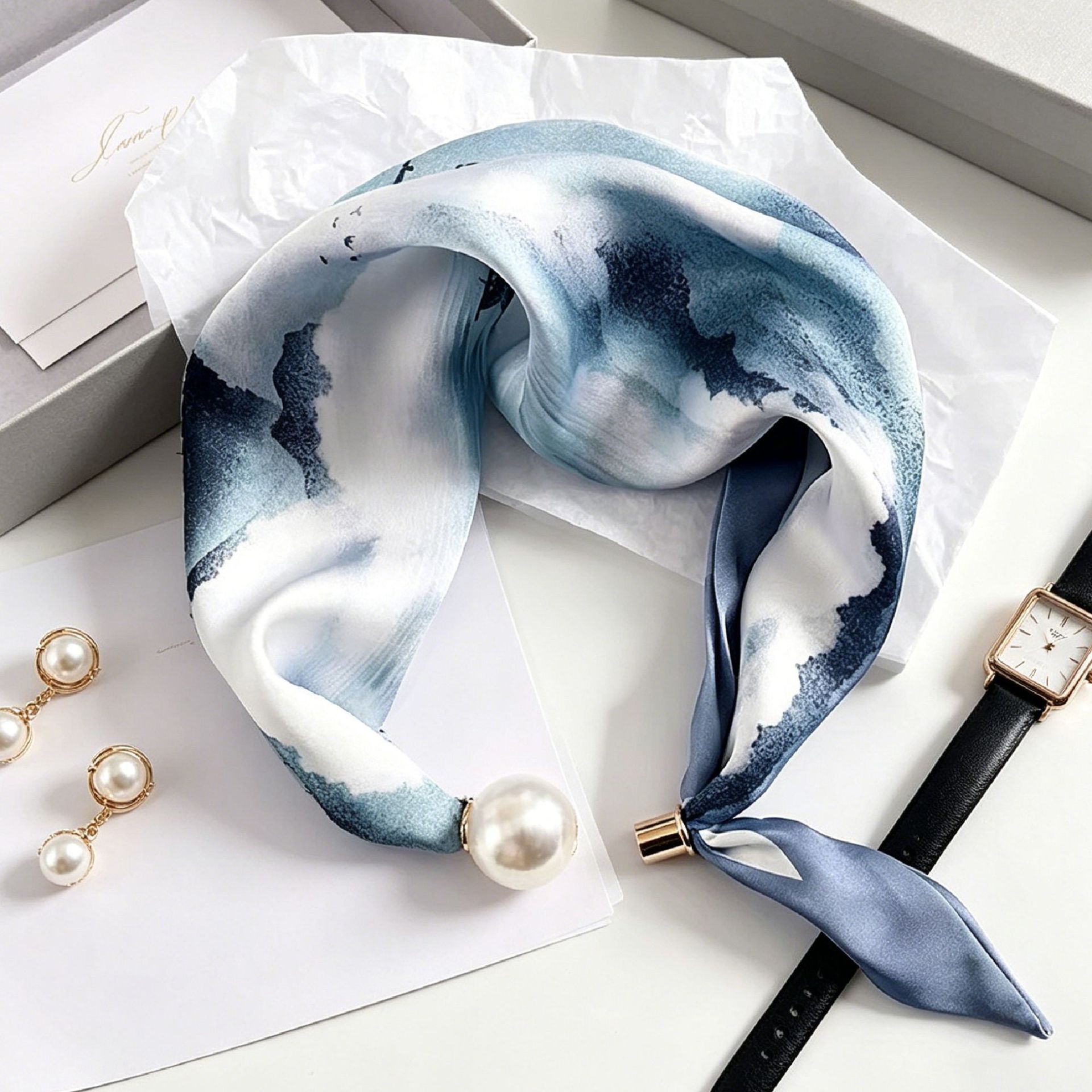 Syal Gesper Magnetik Ekor Muti - Ascot Neck Scarf ulasan dan harga