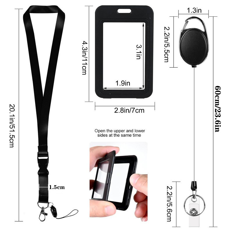 3 Buah Penyangga Kartu Identit - Lanyard Badge Holder ulasan dan harga