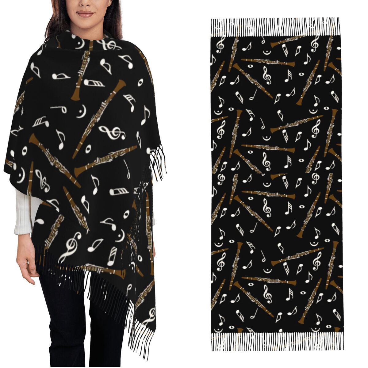 Selendang Wanita dengan Pola N - Pashmina Wrap Large ulasan dan harga