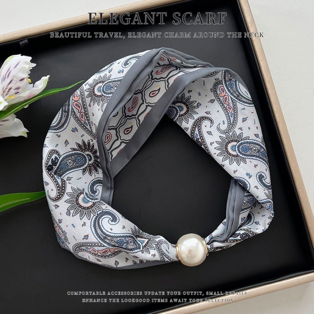 Selendang Sutra Mutiara dengan - Silk Neck Scarf ulasan dan harga