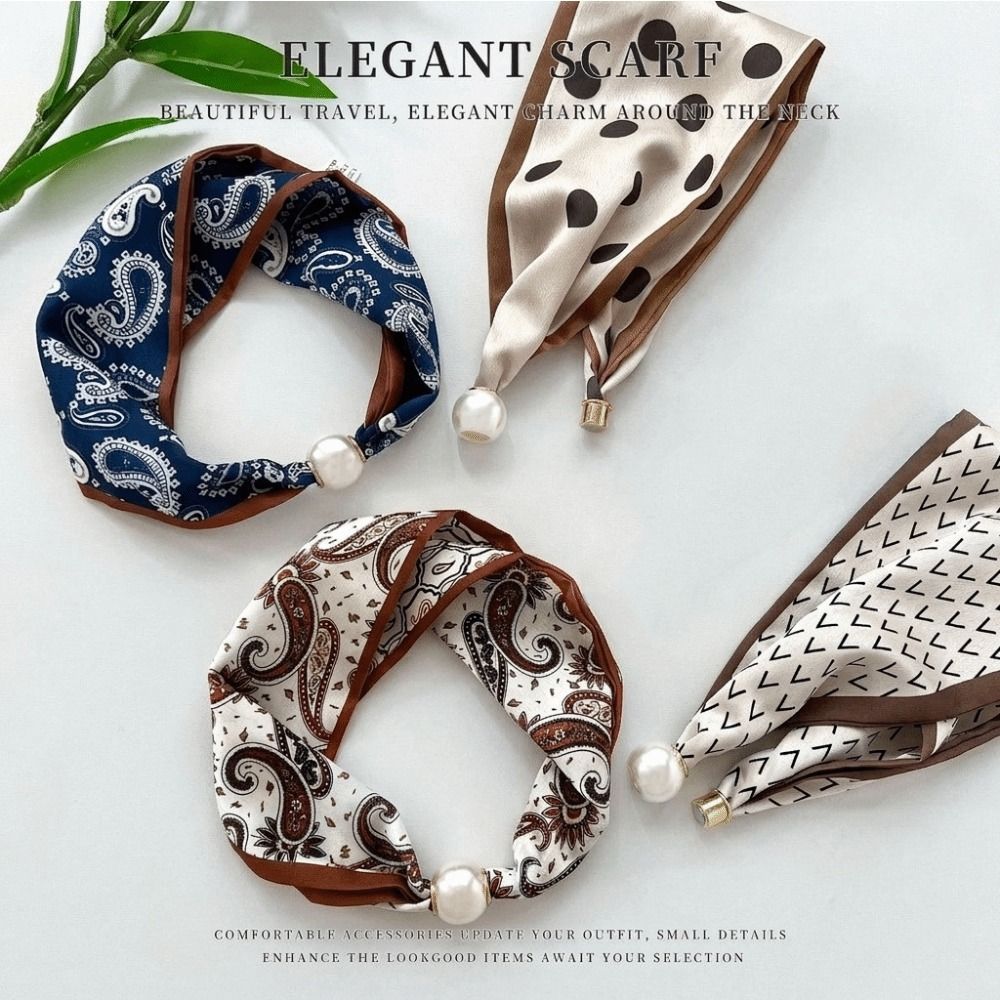 Selendang Sutra Mutiara dengan - Silk Neck Scarf ulasan dan harga