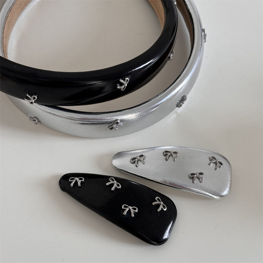 1 Buah Jepit Rambut Kulit Gaya - Tie Clip Silver ulasan dan harga