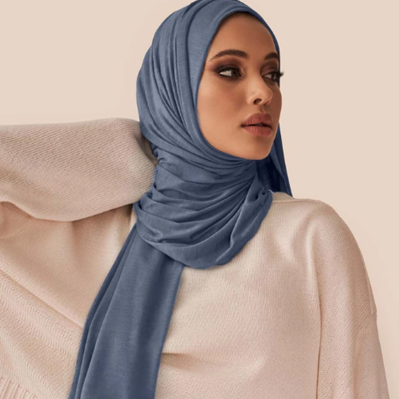 Syal Hijab Jersey Katun Modal  - Bandana Cotton ulasan dan harga