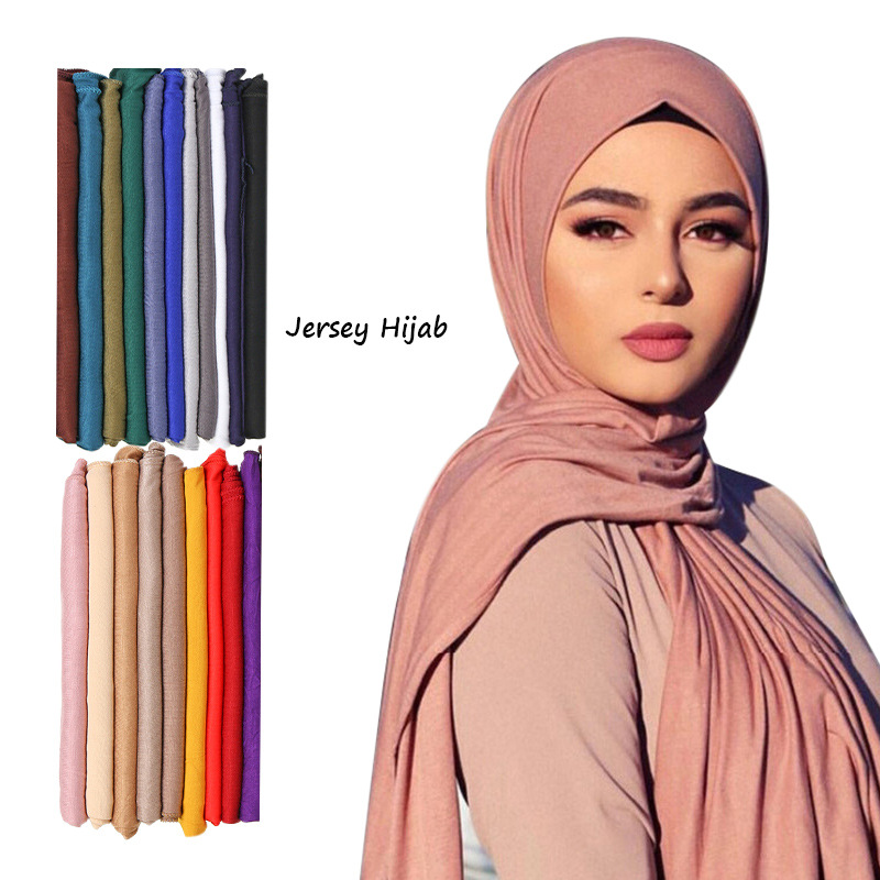 Syal Hijab Jersey Katun Modal  - Bandana Cotton ulasan dan harga