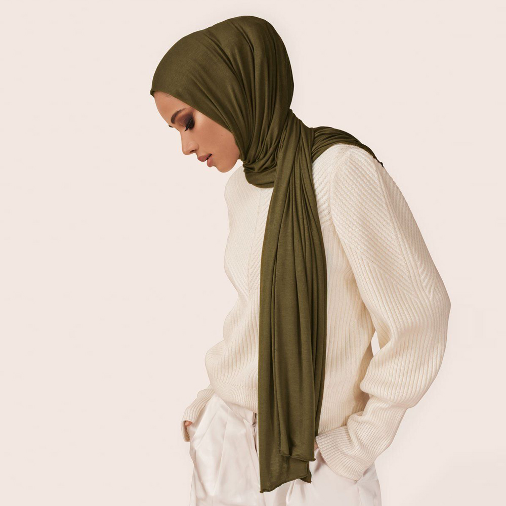 Syal Hijab Jersey Katun Modal  - Bandana Cotton ulasan dan harga