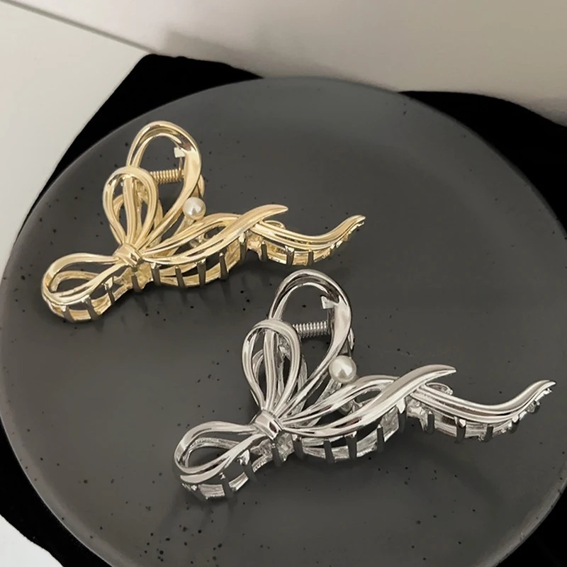 Jepit Rambut Wanita Elegan Ema - Tie Clip Silver ulasan dan harga