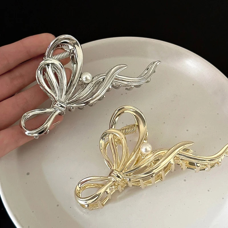 Jepit Rambut Wanita Elegan Ema - Tie Clip Silver ulasan dan harga