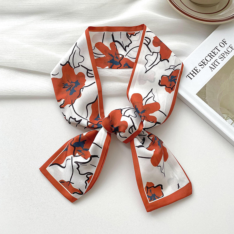 Syal Sutra Kecil Model Merek M - Ascot Neck Scarf ulasan dan harga