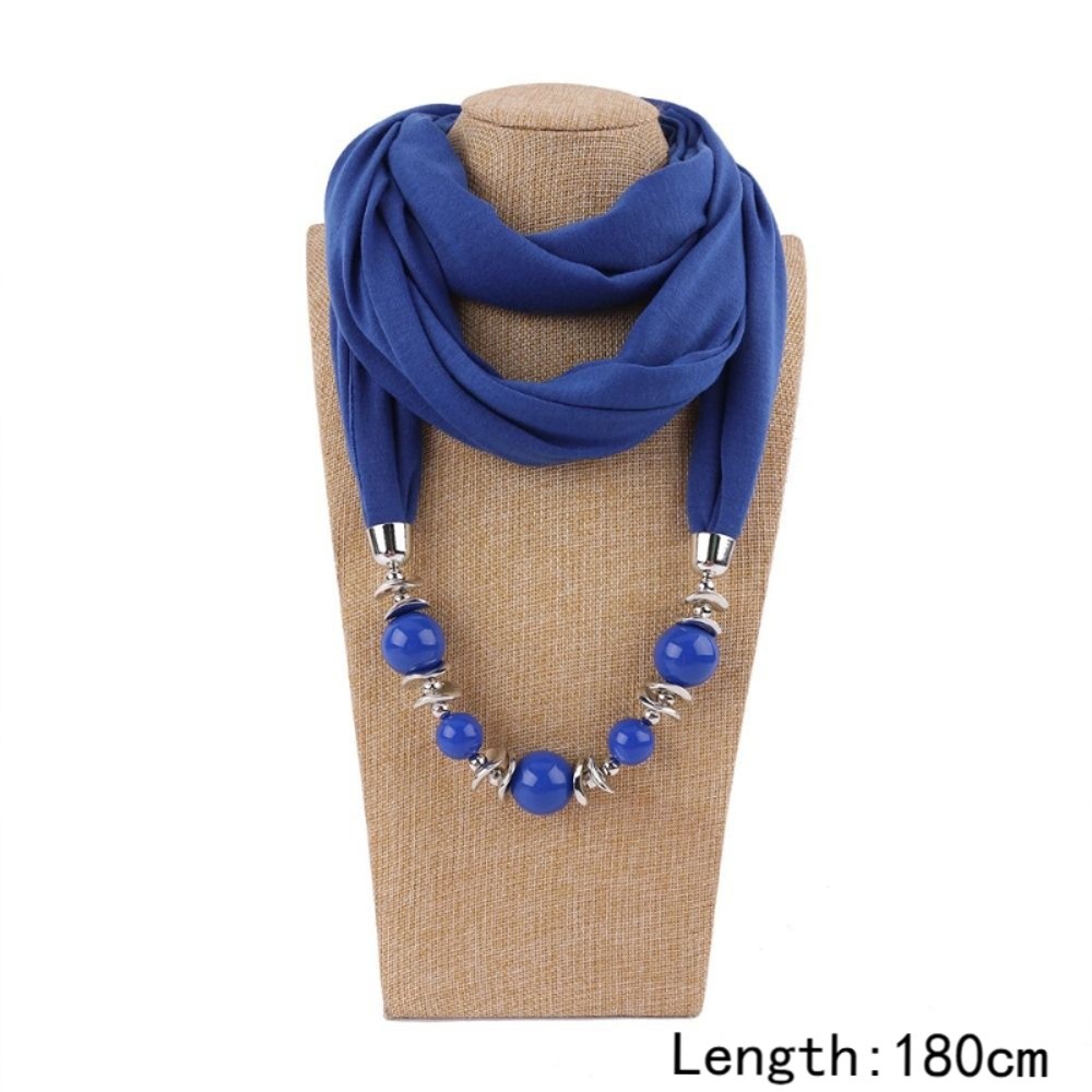 Kalung Syal Chiffon Berhias Ma - Infinity Scarf Knit ulasan dan harga