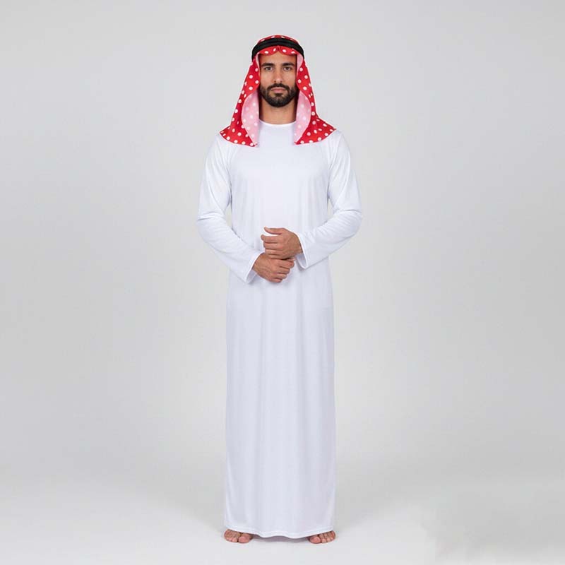 Kostum Tradisional Arab Jubah  - Ascot Neck Scarf ulasan dan harga