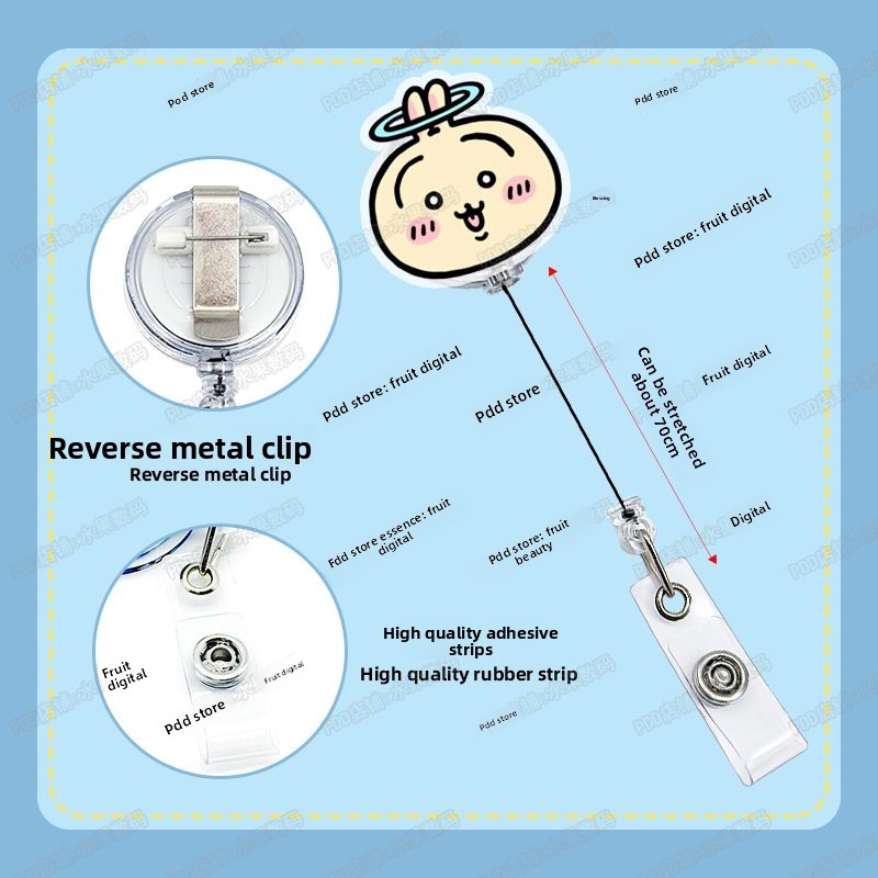 jiyi Tempat Kartu ID Retractab - Lanyard Badge Holder ulasan dan harga