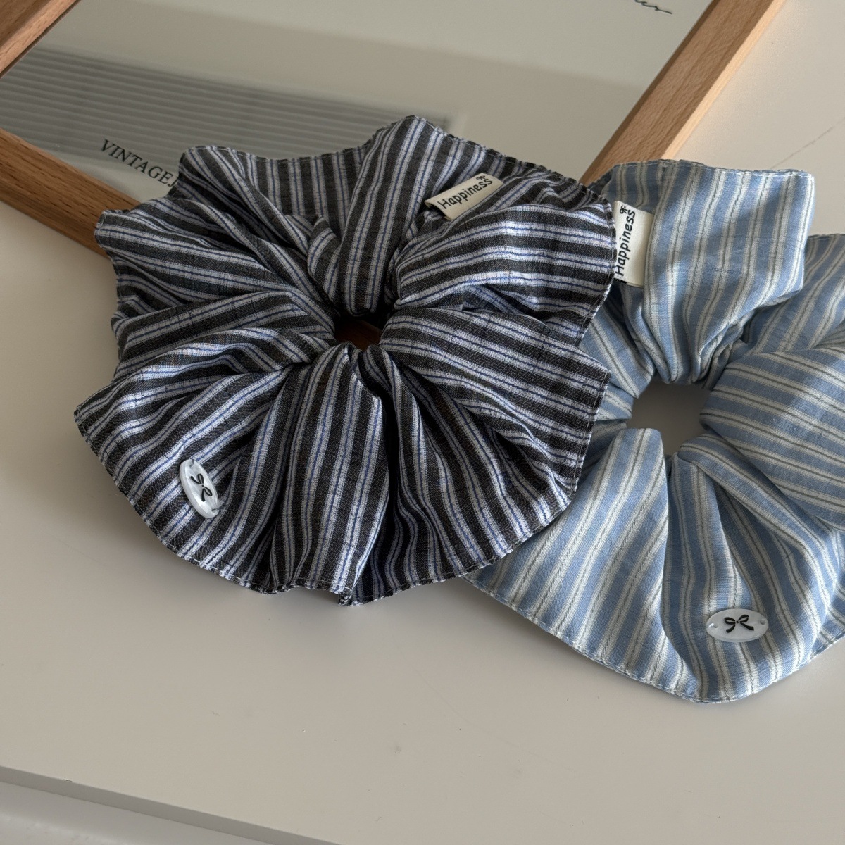 Korea Fashion Stripe Rambut Ka - Silk Tie Striped ulasan dan harga
